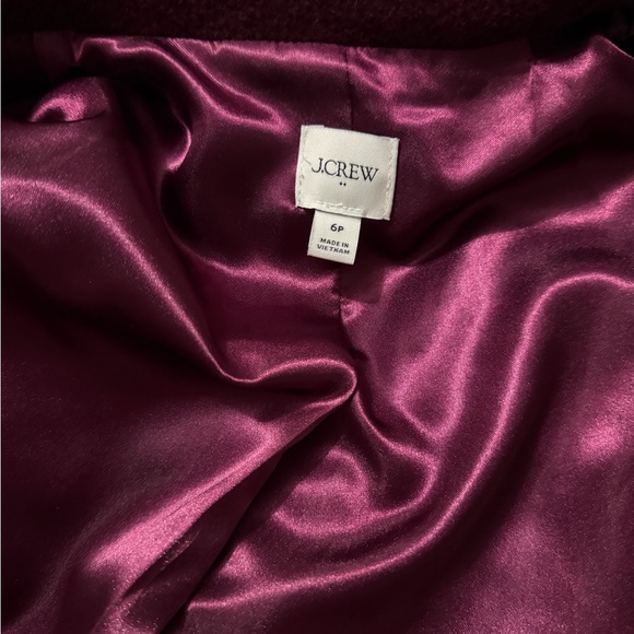 J. Crew Factory Burgundy Pea Coat - Picture 5 of 5